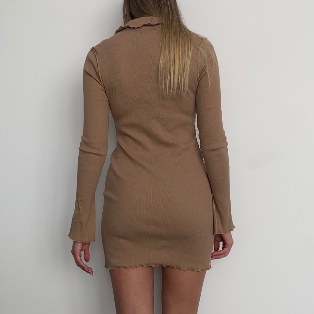 Light brown Seamed Dress - Picture 2 of 6